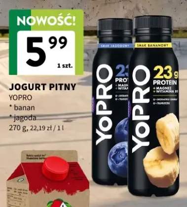Jogurt pitny YoPro smak jagodowy +1 wariant