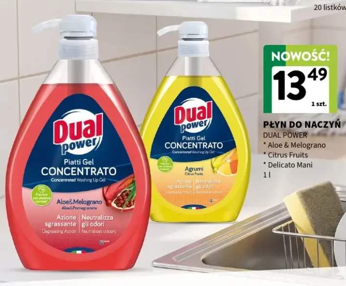 Płyn do naczyń Dual Power Aloe & Melograno +2 warianty