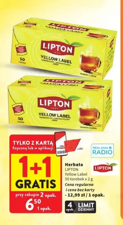 Herbata czarna Lipton Yellow Label
