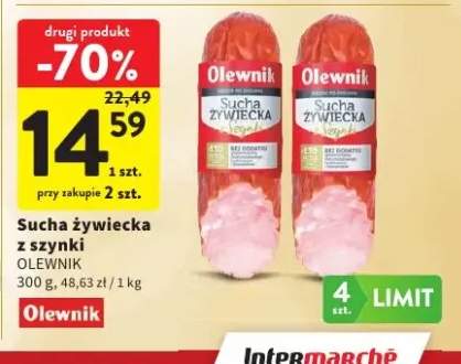 Kiełbasa sucha żywiecka z szynki Olewnik