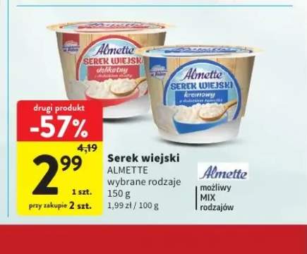 Serek wiejski Almette kremowy +1 wariant