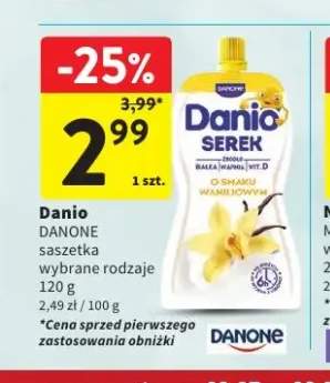 Serek homogenizowany Danio Danone waniliowy