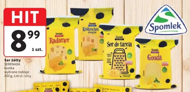 Ser żółty Radamer Serenada kostka +3 warianty