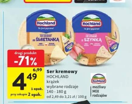 Ser kremowy Hochland krążek ze śmietanką +1 wariant