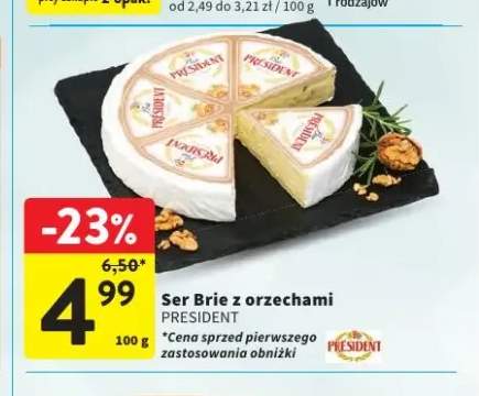 Ser Brie z orzechami President