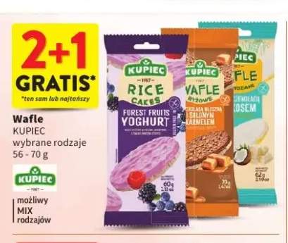 Wafle ryżowe w polewie jogurtowej o smaku owoców leśnych Kupiec +2 warianty