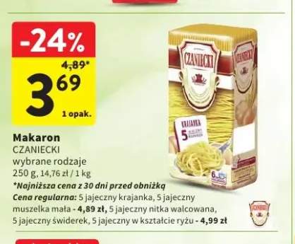 Makaron 5-jajeczny krajanka Czaniecki +4 warianty