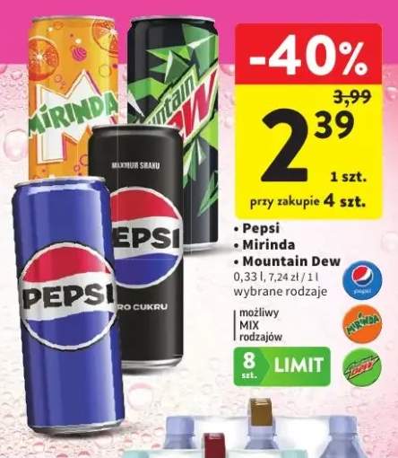 Napój gazowany Pepsi Zero Cukru +3 warianty