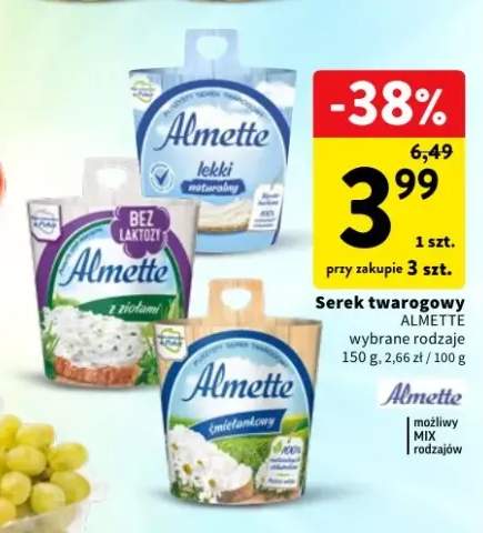 Serek twarogowy Almette z ziołami bez laktozy