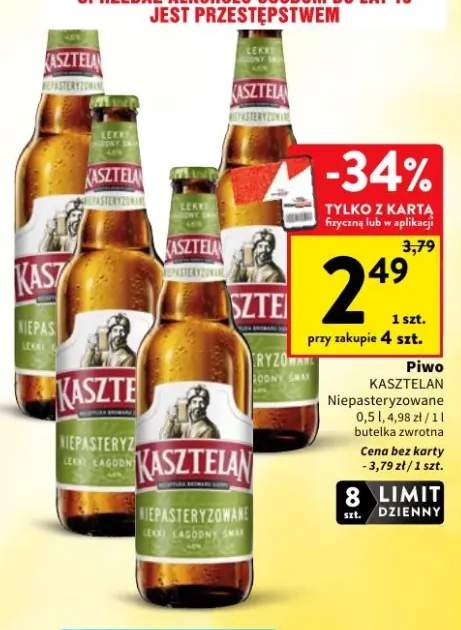 Piwo Kasztelan Niepasteryzowane