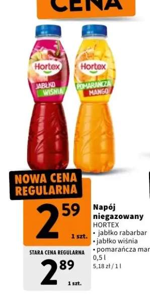 Napój niegazowany Hortex jabłko rabarbar