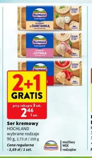 Ser kremowy Hochland Śmietanka +2 warianty