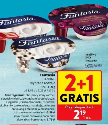 Jogurt Fantasia Danone z truskawkami +3 warianty