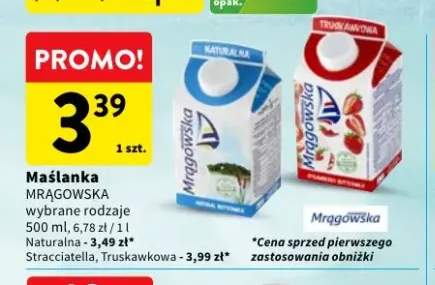 Maślanka Mrągowska stracciatella +1 wariant