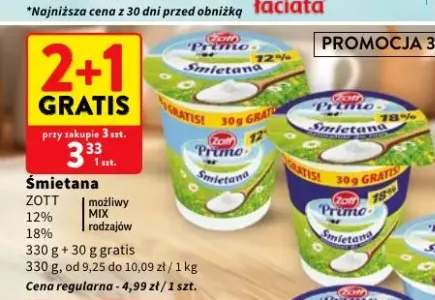 Śmietana Zott Primo 18%