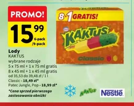 Lody Kaktus Classic 9-pak +1 wariant