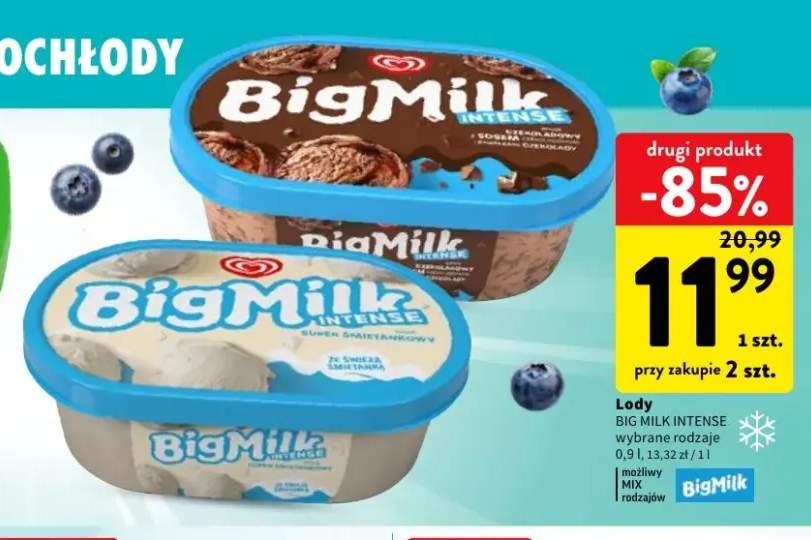 Lody Big Milk Intense Czekoladowe