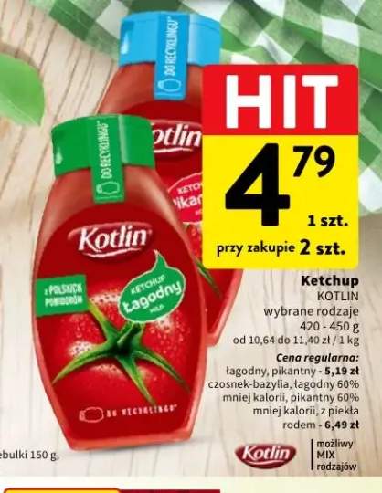 Ketchup czosnek-bazylia Kotlin +2 warianty