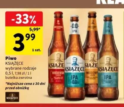 Piwo Książęce wybrane rodzaje +3 warianty