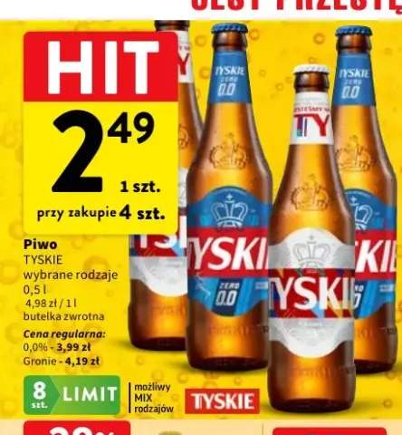 Piwo Tyskie wybrane rodzaje