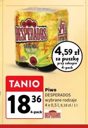 Piwo Desperados wybrane rodzaje 4-pak