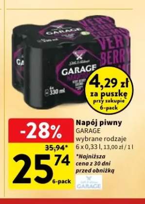 Napój piwny Garage wybrane rodzaje 6-pak
