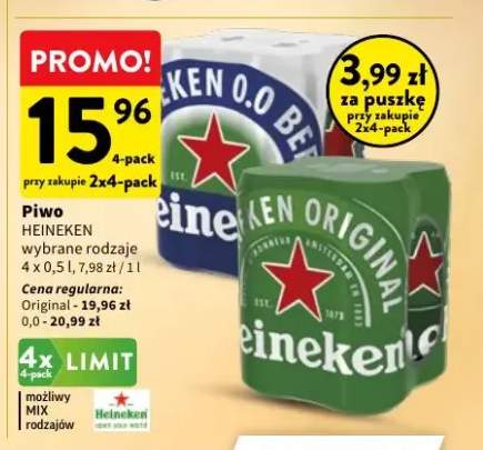 Piwo Heineken Original 4-pak +1 wariant