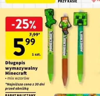 Długopis wymazywalny Minecraft Astra