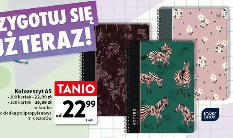Kołozeszyt A5 Interdruk okładka polipropylenowa 100 kartek +1 wariant