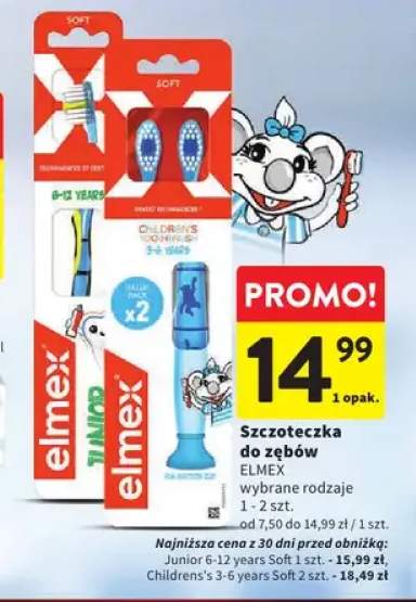 Szczoteczka do zębów Elmex Junior 6-12 lat Soft +1 wariant