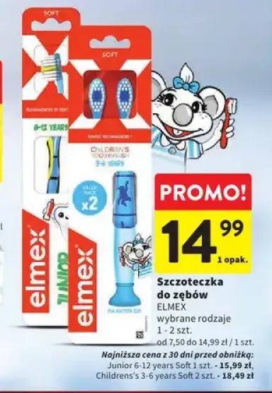 Szczoteczka do zębów Elmex Junior 6-12 lat Soft +1 wariant