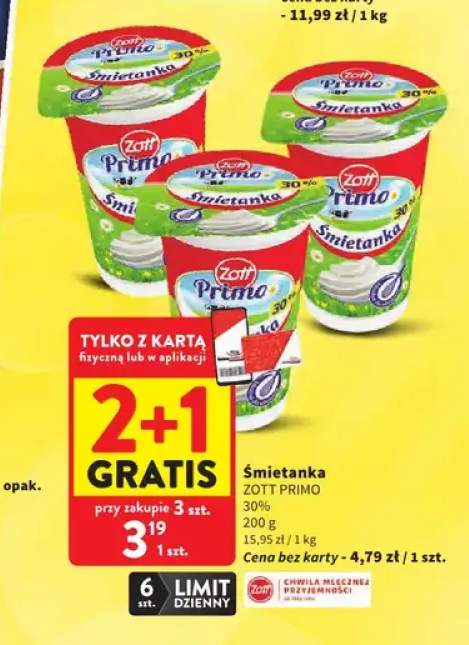 Śmietanka Zott Primo 30%