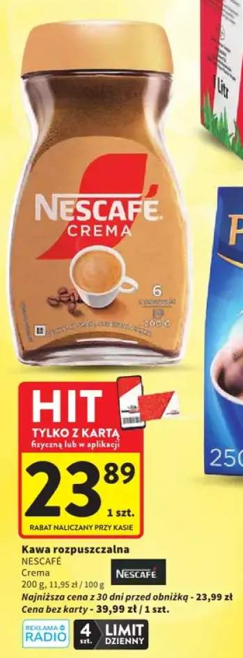 Kawa rozpuszczalna Nescafé Crema