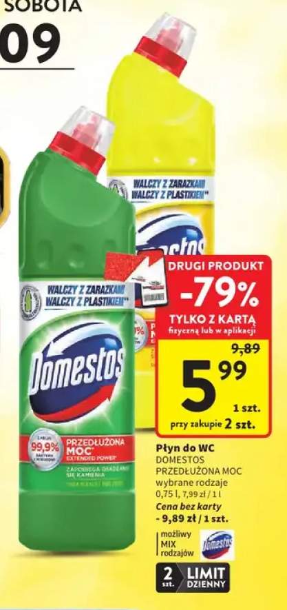 Płyn do WC Domestos Przedłużona Moc