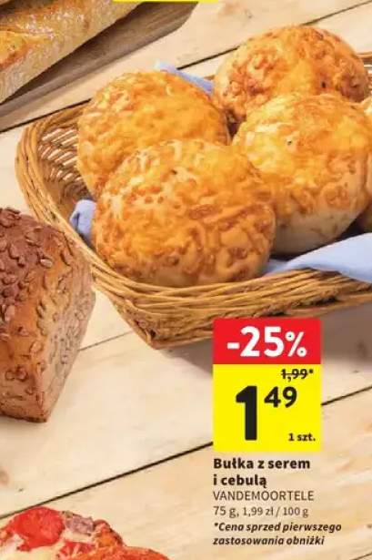 Bułka z serem i cebulą Vandemoortele