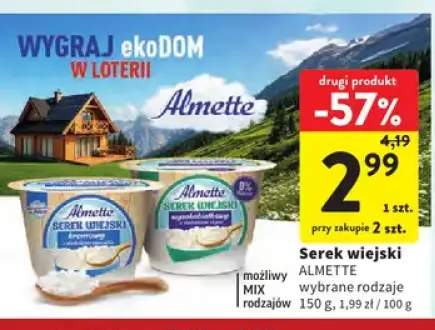 Serek wiejski kremowy Almette +1 wariant