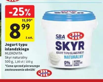 Jogurt typu islandzkiego Skyr naturalny Mlekovita