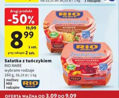 Sałatka z tuńczykiem Insalatissime Kuskus Rio Mare +1 wariant