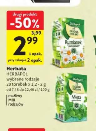 Herbata Herbapol Zielnik Polski rumianek +1 wariant