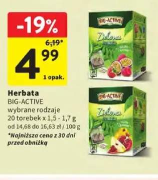Herbata zielona Big-Active pigwa +1 wariant
