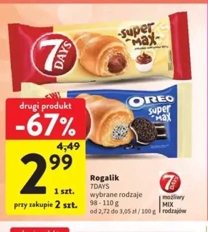 Rogalik 7Days Super Max z kremem kakaowym +1 wariant
