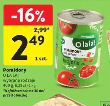 Pomidory bez skórki krojone O La La!