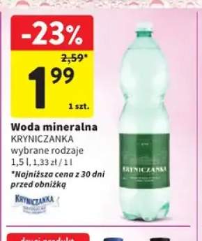 Woda mineralna Kryniczanka