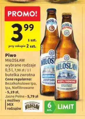Piwo bezalkoholowe Miłosław IPA +3 warianty