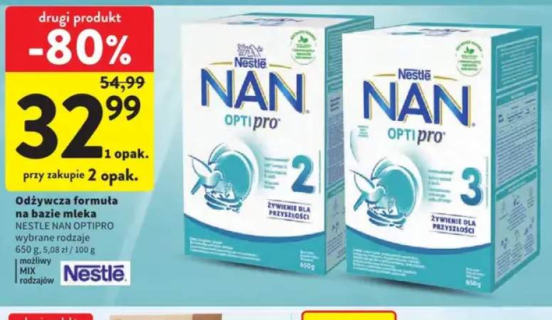 Odżywcza formuła na bazie mleka Nestlé NAN Optipro 2 +1 wariant