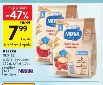 Kaszka mleczno-ryżowa Nestlé Malina +1 wariant