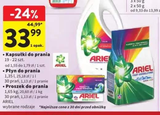 Kapsułki do prania Ariel +2 warianty