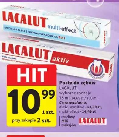 Pasta do zębów Lacalut aktiv +2 warianty