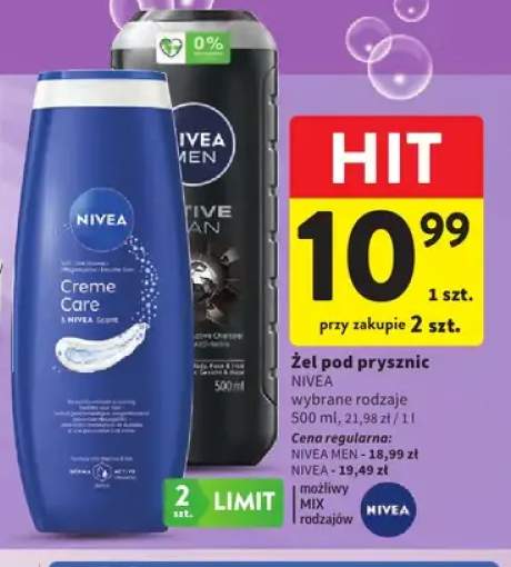 Żel pod prysznic Nivea Creme Care +1 wariant