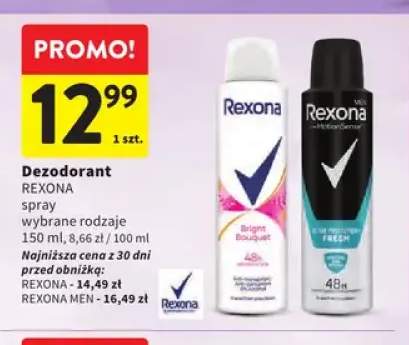 Dezodorant w sprayu Rexona Bright Bouquet +1 wariant
